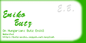 eniko butz business card